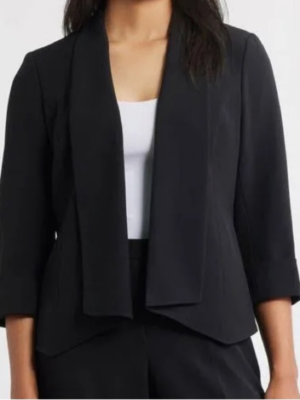 Kasper: 18W, NWOT, Womens Black Open-Front Jacket